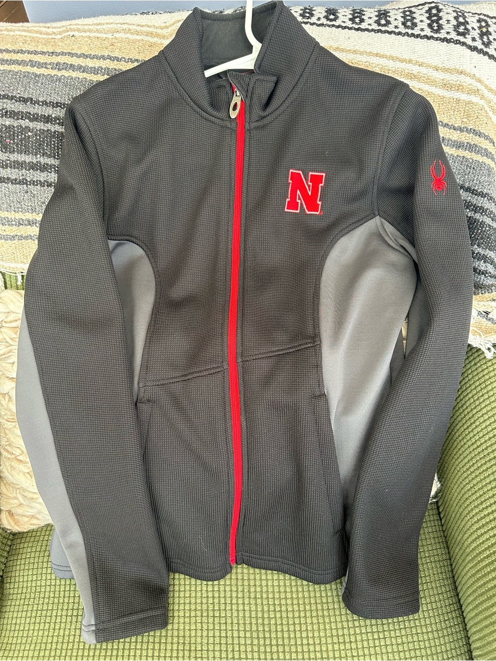 Spyder Women's Gray & Red Full-Zip Jacket